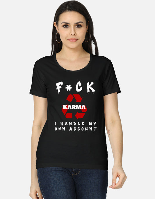 C-Labs Karma Women's Classic T-Shirt Black Front_1_c_2_f7a49286-5153-4148-b53b-8dabd254aab0