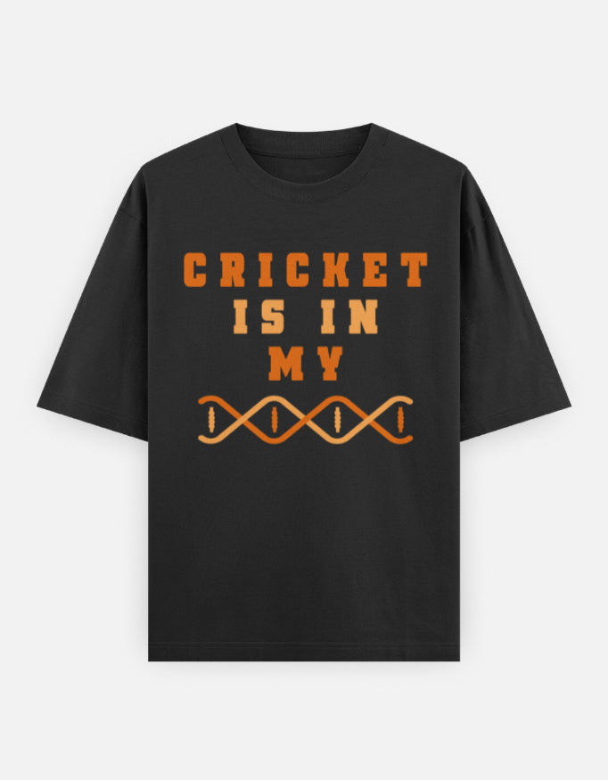 C-Labs Cricket is in my DNA Oversized Classic T-Shirt Black Front_1_c_2_fcc79228-8f45-4920-9959-370dd8a45b3b