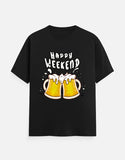 C-Labs Happy Weekend Classic Crew T-Shirt Black Front_1_c_2_ff6d0a16-6d74-4979-87b5-8b42fbc4da62