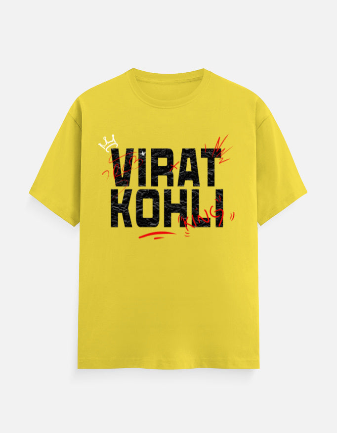 C-Labs King Virat Kohli Classic Crew T-Shirt New Yellow Front_1_c_30_21fcc0ec-f70f-4150-b1d7-2ba1d7a57948