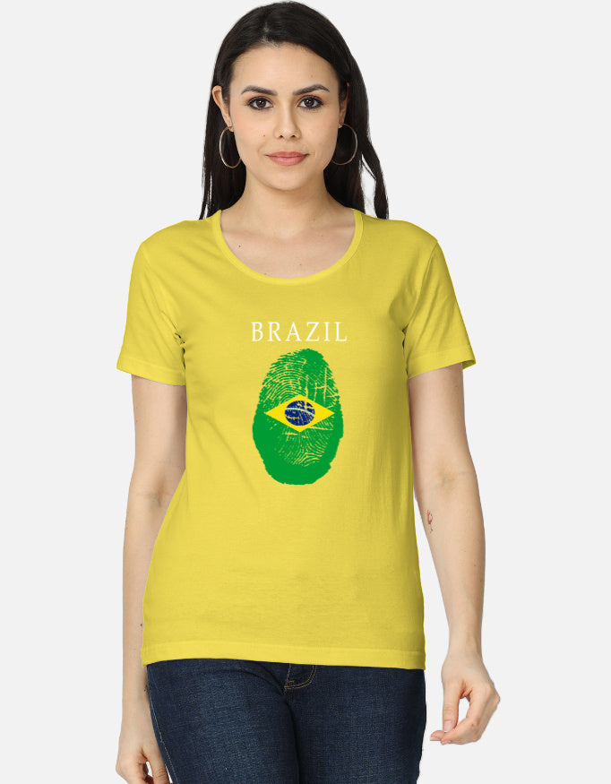 C-Labs Brazil Women's Classic T-Shirt New Yellow Front_1_c_30_2f726f57-35c7-4f37-b7c5-2b4e58f1145a