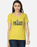 C-Labs Smooth Criminal Women's Classic T-Shirt New Yellow Front_1_c_30_60e0e43a-2080-4aed-bdaf-936f33f691b5