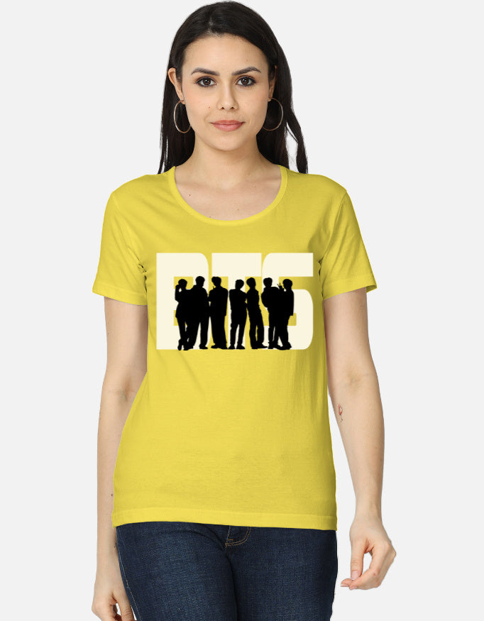 C-Labs BTS Women's Classic T-Shirt New Yellow Front_1_c_30_61795916-e7d9-47ec-996e-67f14024efb6
