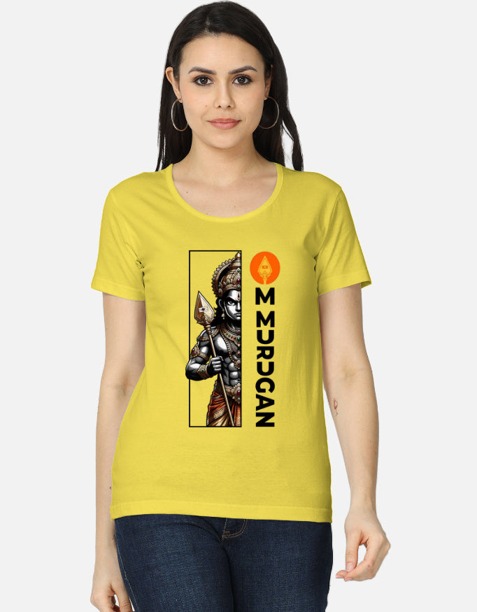 C-Labs Om Murugan Women's Classic T-Shirt New Yellow Front_1_c_30_93f150ee-50d2-43b6-8714-3f32d45064cb