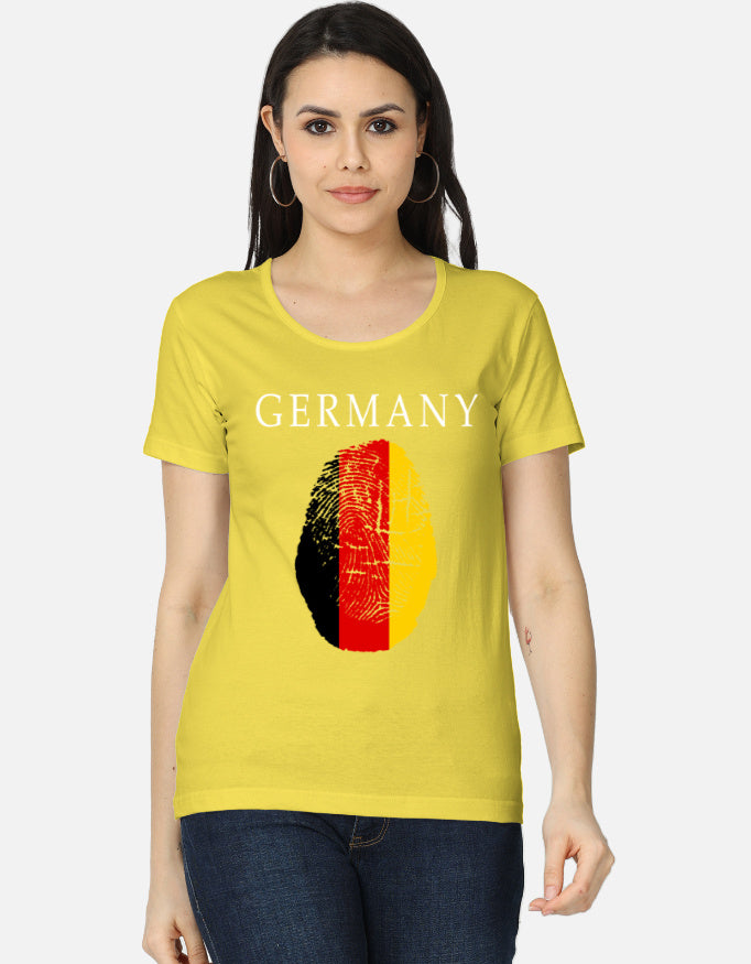 C-Labs Germany Women's Classic T-Shirt New Yellow Front_1_c_30_c949026f-4372-41d4-a030-20c5609c5fc9