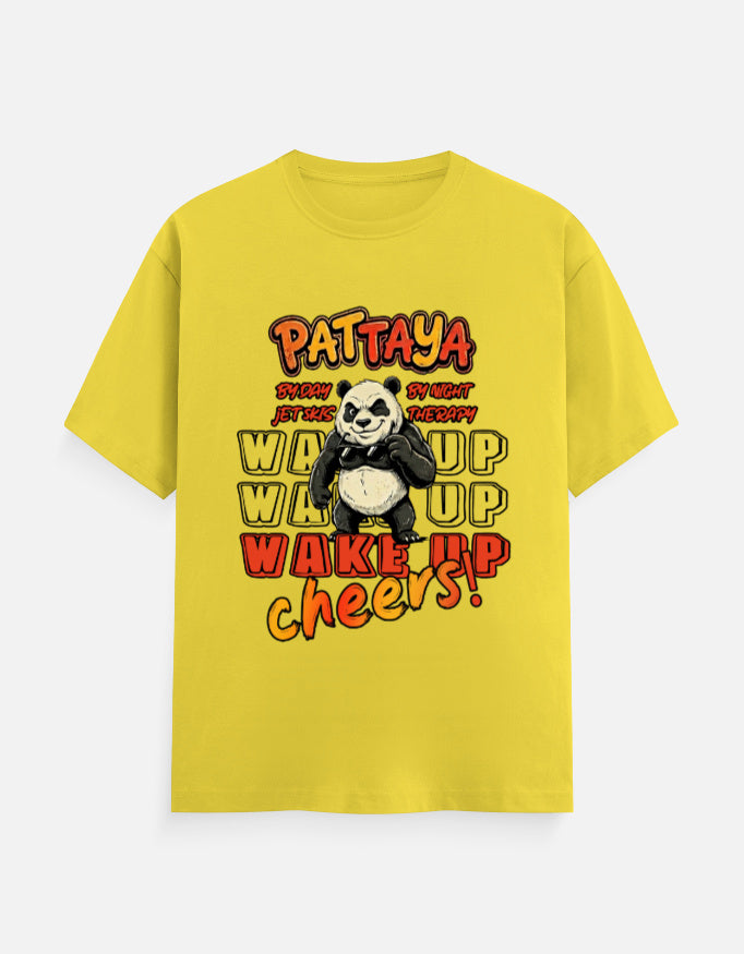 C-Labs Pattaya Wake Up Classic Crew T-Shirt New Yellow Front_1_c_30_efecb122-4aae-4502-847e-c2df63943a22