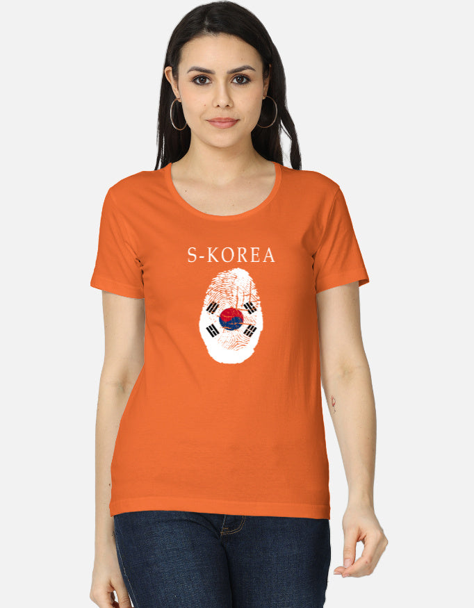 C-Labs SouthKorea Women's Classic T-Shirt Orange Front_1_c_33_245db58f-74a7-470f-afe7-2817401881ea