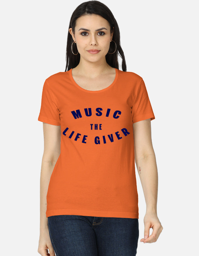 C-Labs Music The Life Giver Women's Classic T-Shirt Orange Front_1_c_33_40d1f4c8-920c-400a-a397-e0c27ae010fd