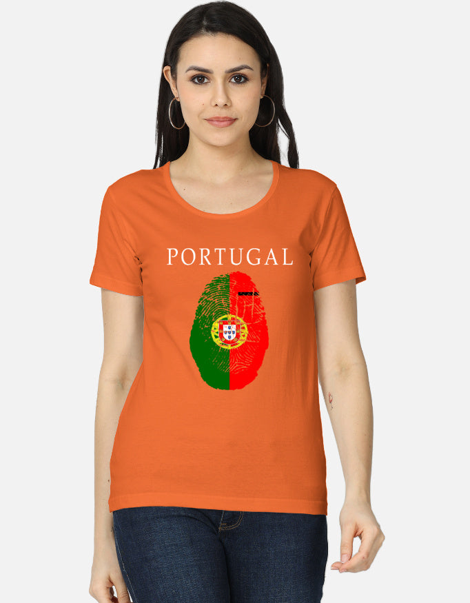C-Labs Portugal Women's Classic T-Shirt Orange Front_1_c_33_90bbcae5-2189-4772-9fe2-e67f38af5669