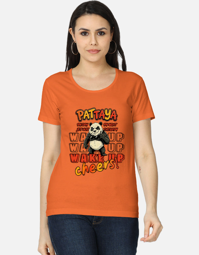 C-Labs Pattaya Wake Up Women's Classic T-Shirt Orange Front_1_c_33_a5d35fb2-3c44-4a2a-b452-baaa2abef658