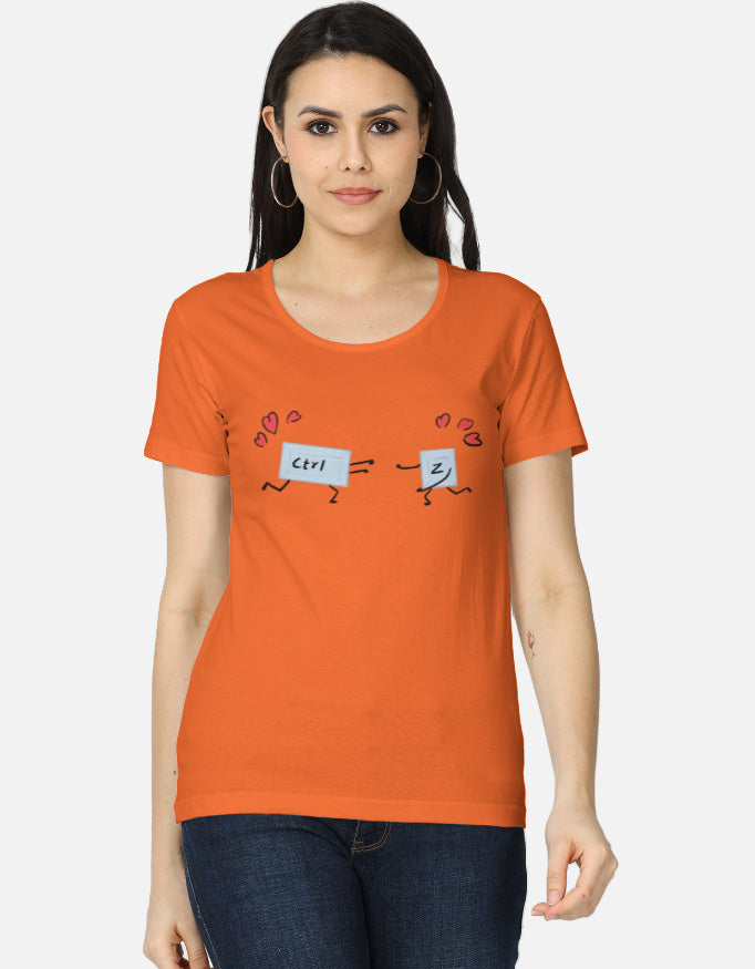 C-Labs Ctrl+Z Women's Classic T-Shirt Orange Front_1_c_33_b5aa64da-0ddc-457c-8c94-6977915f2a89