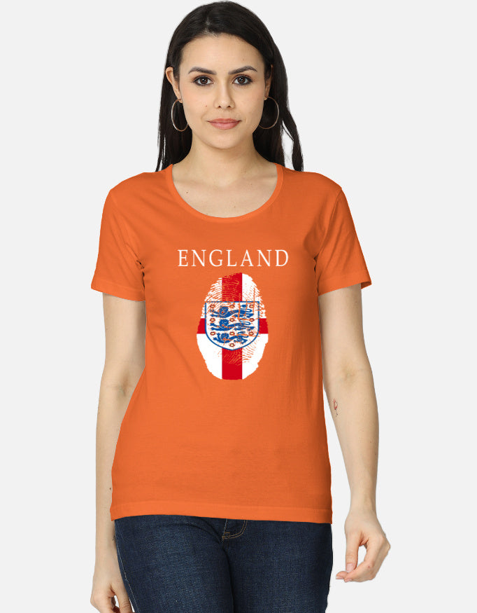 C-Labs England Women's Classic T-Shirt Orange Front_1_c_33_e1d6fc70-f4cd-4bf5-99e2-4ac4cce25d97