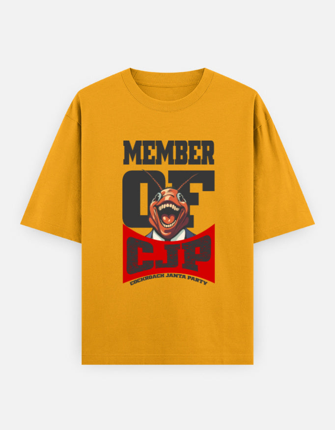 C-Labs Member of Cockroach Janatha Party Oversized Classic T-Shirt Golden Yellow Front_1_c_35_2979fc96-8841-48fd-bfc1-b3a8728f20a9