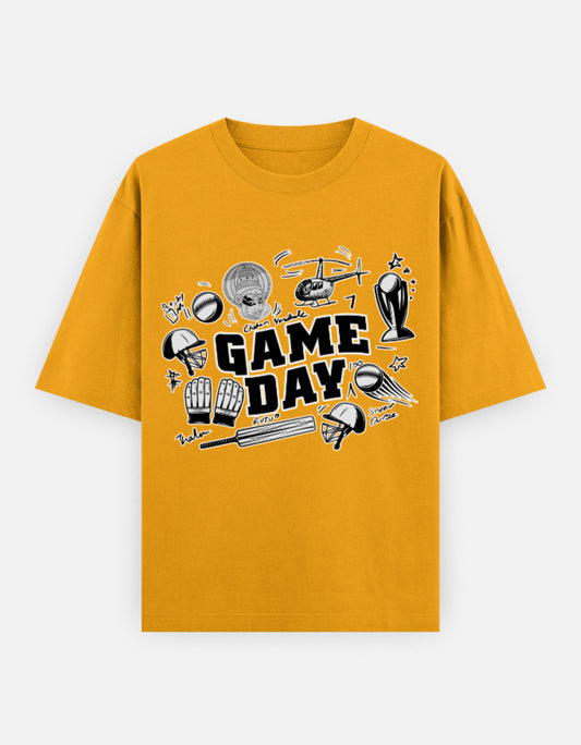 C-Labs Game Day CSK theme Oversized Classic T-Shirt Golden Yellow Front_1_c_35_4965017a-2850-4155-9f46-b935f9d55369
