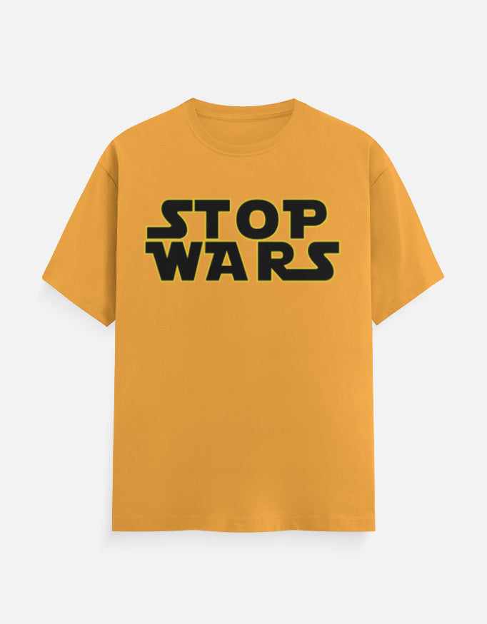 C-Labs Stop Wars Classic Crew T-Shirt Golden Yellow Front_1_c_35_52fbcacf-74d6-4ccf-a944-c200b43369e9