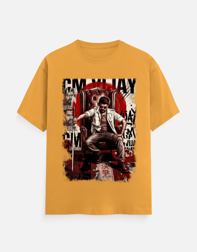 C-Labs CM VIJAY Classic Crew T-Shirt Golden Yellow Front_1_c_35_6beb95d3-33d8-493b-bfa8-13d8da315449