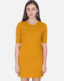 C-Labs C-Standard: T-Shirt Dress T-Shirt Dress Golden Yellow Front_1_c_35_84f4df09-9642-4a17-aeb1-b95241c7fade