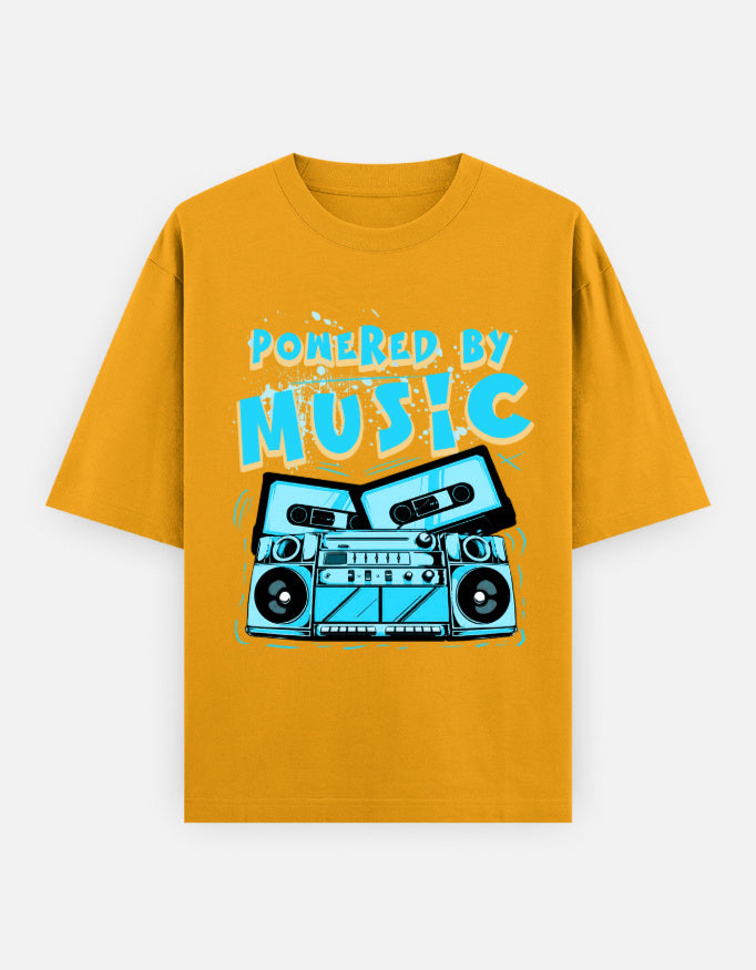 C-Labs Powered By Music Oversized Classic T-Shirt Golden Yellow Front_1_c_35_87e2ce9e-2191-4c80-8467-f421feea4db5