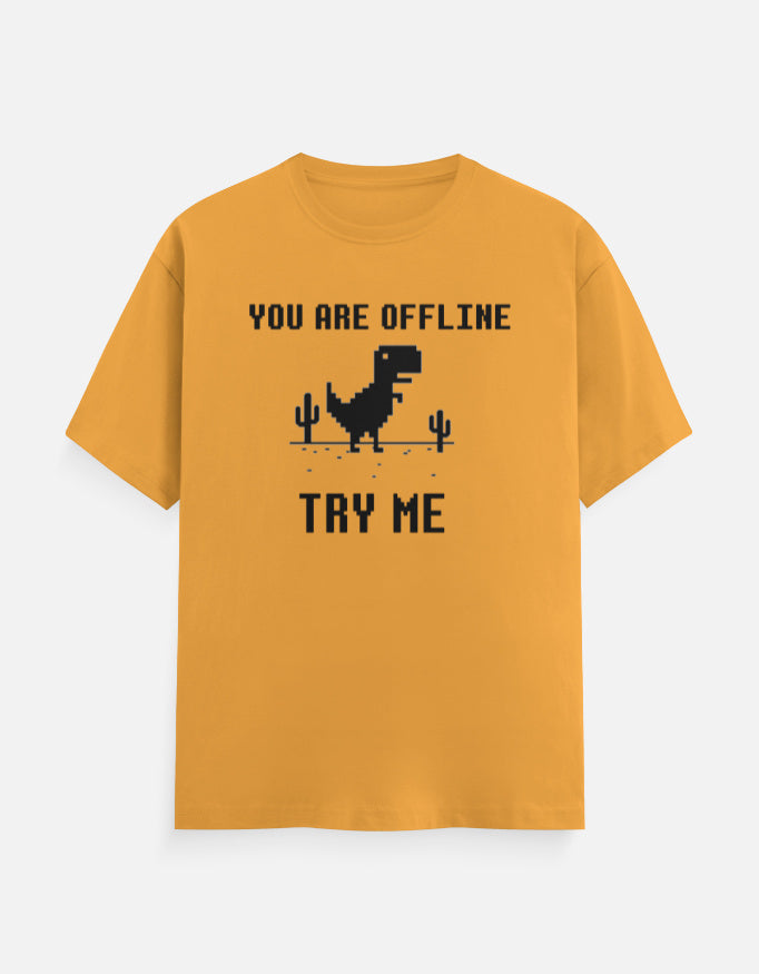 C-Labs If You Are in Offline, Try Me Classic Crew T-Shirt Golden Yellow Front_1_c_35_8d4b391d-e3ff-45c3-b920-036d91e85133