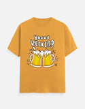 C-Labs Happy Weekend Classic Crew T-Shirt Golden Yellow Front_1_c_35_db25ea28-b85b-4355-bcf0-d01163df0644