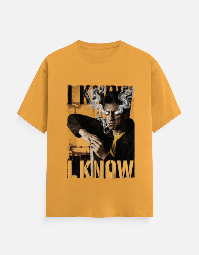 C-Labs I know I know Classic Crew T-Shirt Golden Yellow Front_1_c_35_e1eecbf8-9946-4399-aef3-f7b5ef7d5b0f