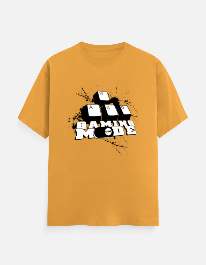 C-Labs Gaming Mode On Classic Crew T-Shirt Golden Yellow Front_1_c_35_e88b8865-a5a2-4286-b171-ad5e4013171f
