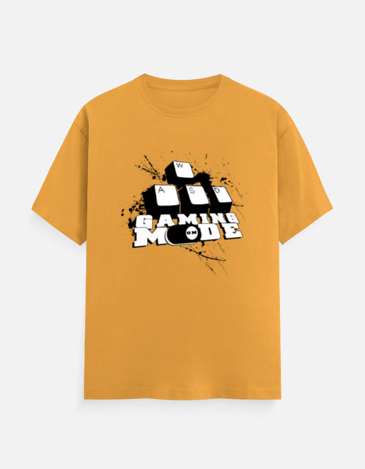 C-Labs Gaming Mode On Classic Crew T-Shirt Golden Yellow Front_1_c_35_e88b8865-a5a2-4286-b171-ad5e4013171f