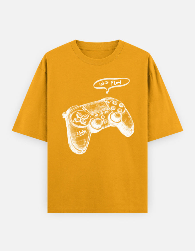 C-Labs Let's Play Oversized Classic T-Shirt Golden Yellow Front_1_c_35_ea255fd3-f2c4-4cfd-9ecc-8bdb4612c7ba