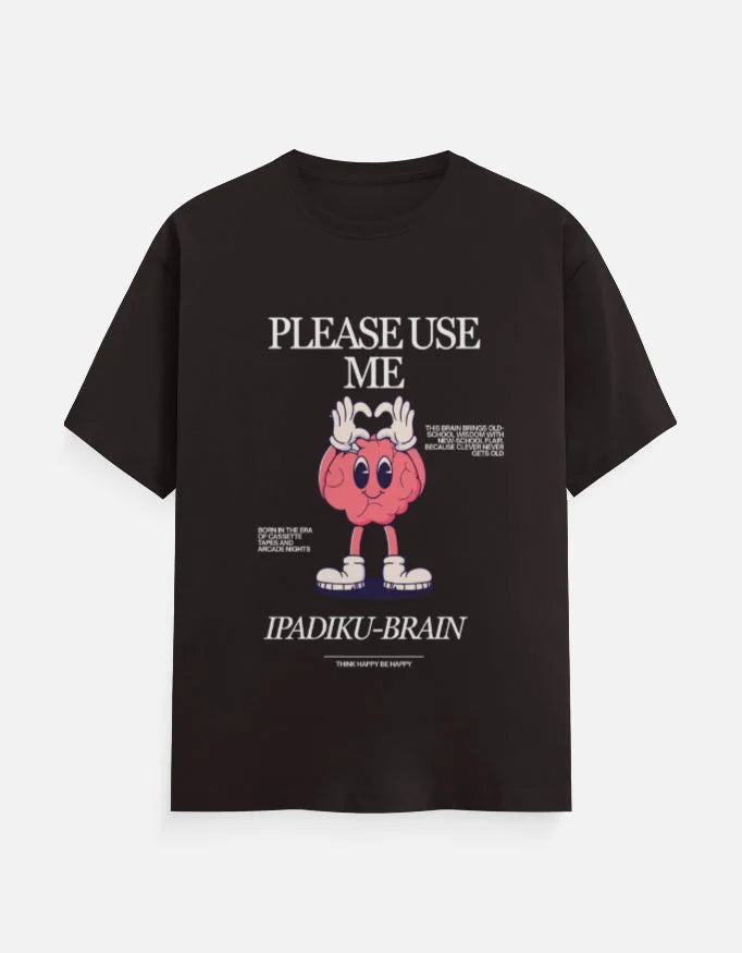 C-Labs Please use me ipadiku "Brain" Classic Crew T-Shirt Front_1_c_37