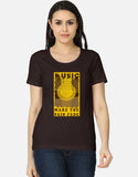 C-Labs Music Makes the Pain Fade Women's Classic T-Shirt Coffee Brown Front_1_c_37_084e5c95-d6db-4501-8e95-a38ee0dc80cf