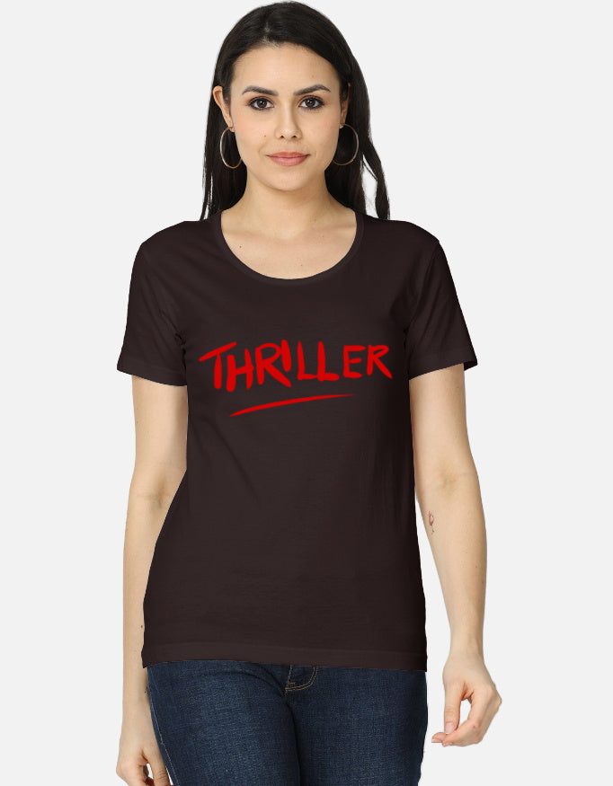 C-Labs Thriller Women's Classic T-Shirt Coffee Brown Front_1_c_37_16970d0b-e649-473b-ac2c-41df3d1b0237