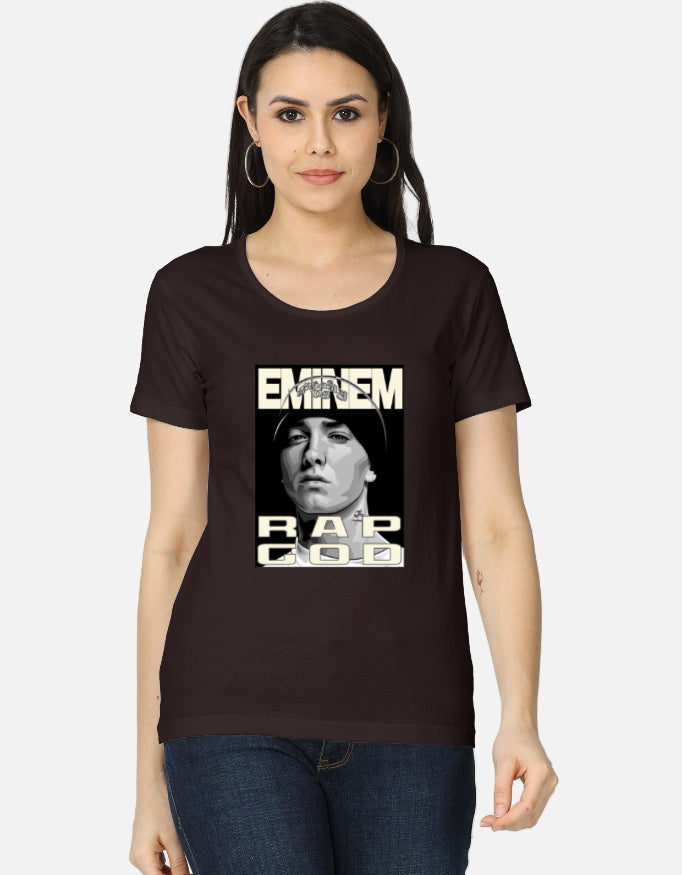 C-Labs Rap God Women's Classic T-Shirt Coffee Brown Front_1_c_37_367e2397-1293-4529-b723-3314330b467d