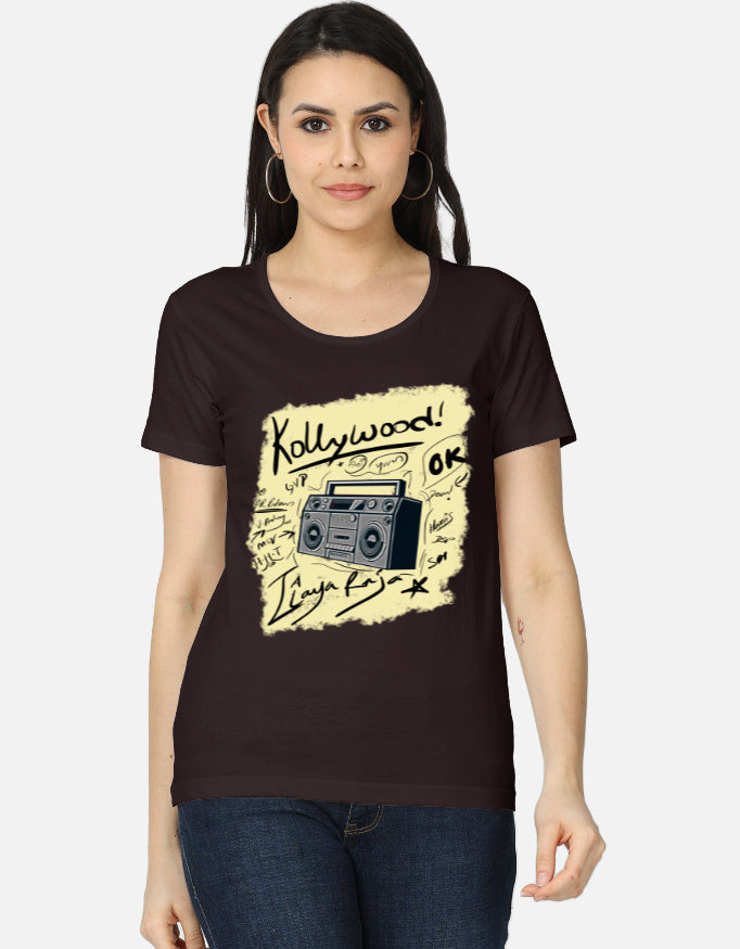 C-Labs Kollywood Music Women's Classic T-Shirt Coffee Brown Front_1_c_37_38ce2954-d7fd-4cf5-b526-f12e0be95872