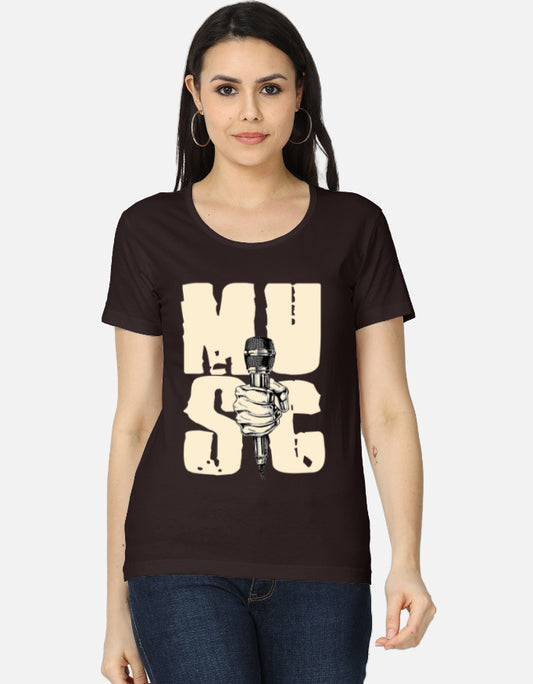 C-Labs Music Women's Classic T-Shirt Coffee Brown Front_1_c_37_47a72a4a-b1c3-4591-88ac-cf6c0b9d0391