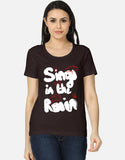 C-Labs Sing In The Rain Women's Classic T-Shirt Coffee Brown Front_1_c_37_4f700510-d374-47a6-b5b7-f73432aa6e7b