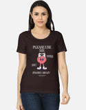 C-Labs Please use me ipadiku "Brain" Women's Classic T-Shirt Coffee Brown Front_1_c_37_5f85eacf-ed91-4067-90a1-873a50e78f23
