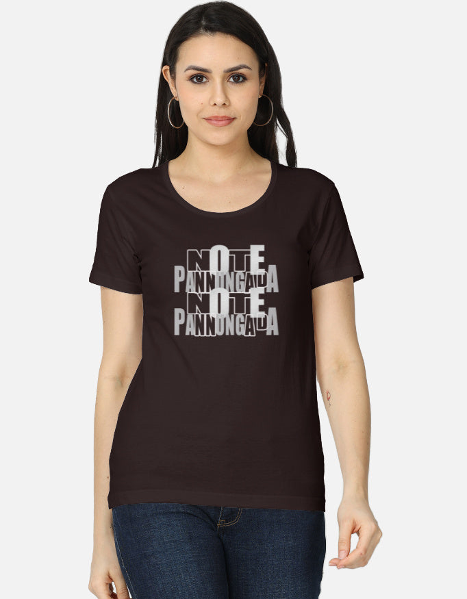 C-Labs Note Panunga Da Note Panunga Da Women's Classic T-Shirt Coffee Brown Front_1_c_37_65e80035-0801-4d0f-8246-4da42471ee08
