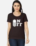 C-Labs On Off Women's Classic T-Shirt Coffee Brown Front_1_c_37_6af1fb44-7e88-4c6d-b539-c4461d6100e5