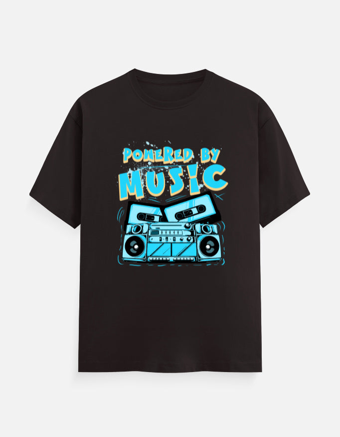C-Labs Powered By Music Classic Crew T-Shirt Coffee Brown Front_1_c_37_a935422c-1f23-449d-ba53-528e0e10aaa5