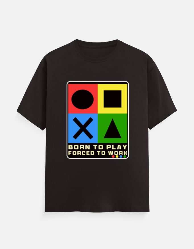 C-Labs Born to Play. Forced to Work Classic Crew T-Shirt Coffee Brown Front_1_c_37_ab06c1c8-4017-4779-90b1-cde3b2f169f1