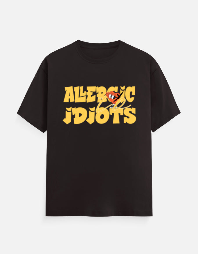 C-Labs Allergic to Idiots Classic Crew T-Shirt Coffee Brown Front_1_c_37_c62b5986-1c72-44f5-97d6-3b191e21f07e