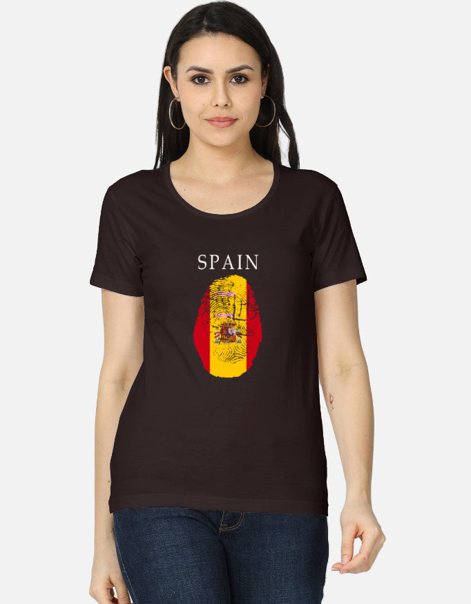C-Labs Spain Women's Classic T-Shirt Coffee Brown Front_1_c_37_d4bfa380-7f5e-4ed4-80ff-a7f21fa2eebc