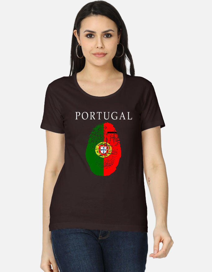 C-Labs Portugal Women's Classic T-Shirt Coffee Brown Front_1_c_37_df2e6bfb-e539-4de6-9bf9-04d18df6929d