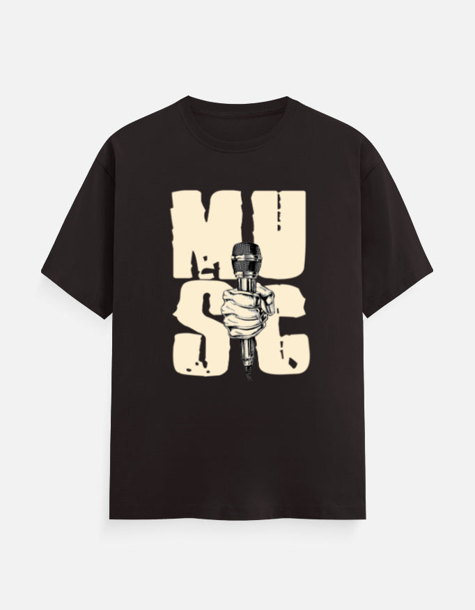C-Labs Music Classic Crew T-Shirt Coffee Brown Front_1_c_37_f57a6f05-e7b0-4ddb-94cc-f2e3479ba530