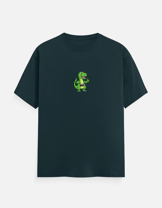 C-Labs Photographer Dinosaur Classic Crew T-Shirt Petrol Blue Front_1_c_38_03c8595a-1981-47b2-938c-07440751fc21