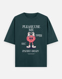 C-Labs Please use me ipadiku "Brain" Oversized Classic T-Shirt Petrol Blue Front_1_c_38_19659864-b049-473a-817b-58bf57960256