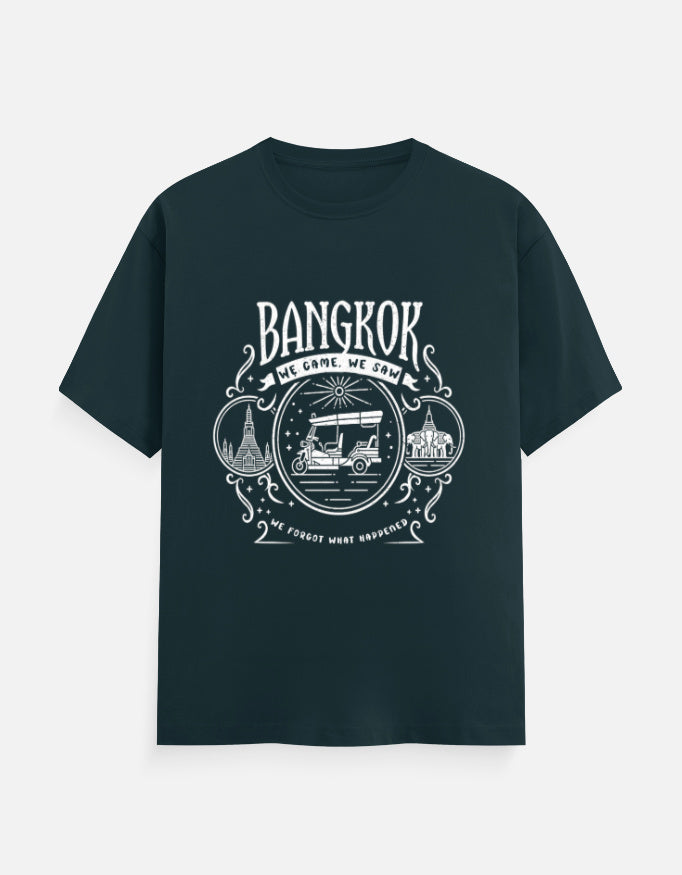 C-Labs Bangkok: We Came, We Saw Classic Crew T-Shirt Petrol Blue Front_1_c_38_2257ce1e-815a-45cb-9295-e87ab03de97c