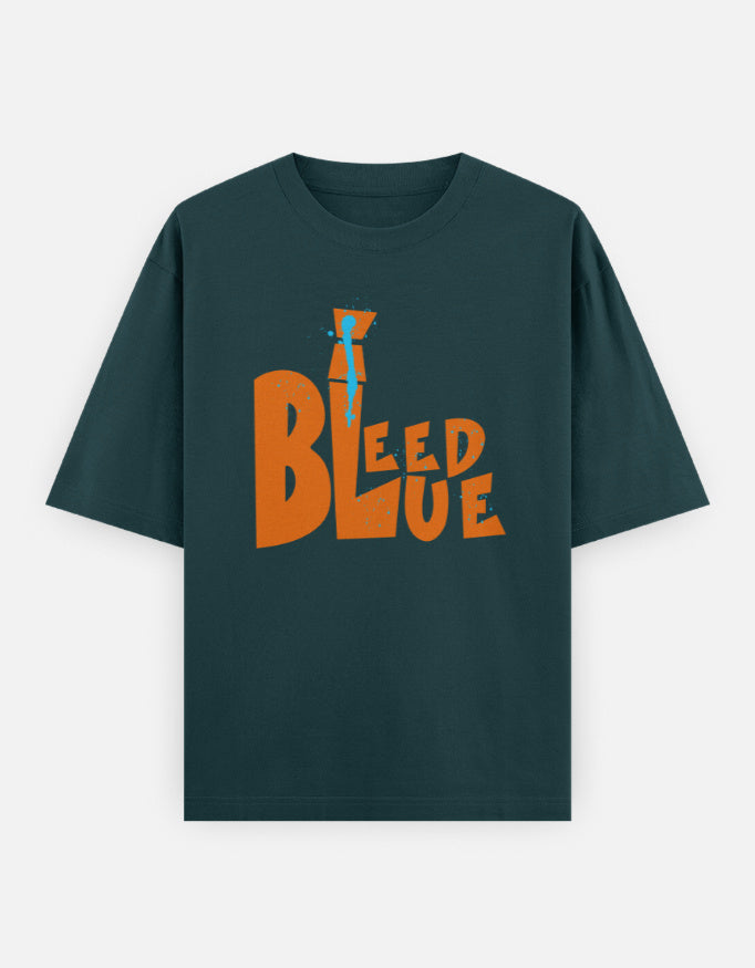 C-Labs I Bleed Blue Oversized Classic T-Shirt Petrol Blue Front_1_c_38_29e247ae-5795-4bc0-ba4f-dc546a83836c