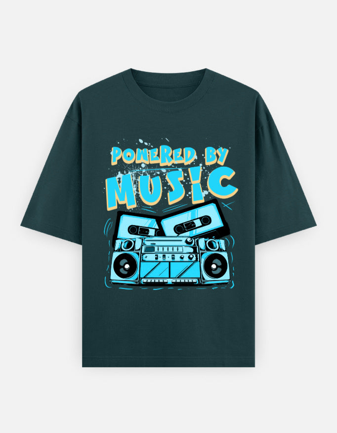 C-Labs Powered By Music Oversized Classic T-Shirt Petrol Blue Front_1_c_38_2a6dd089-fa31-47cf-bb91-566f7c4eca87