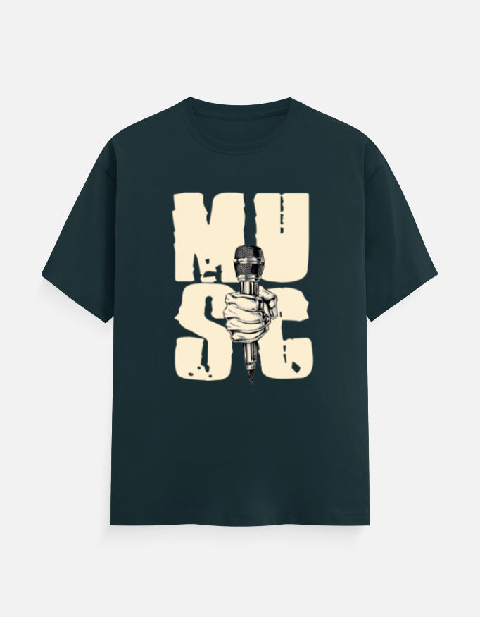 C-Labs Music Classic Crew T-Shirt Petrol Blue Front_1_c_38_3ca0cc78-cda5-4ea7-8d23-95fc64a51628